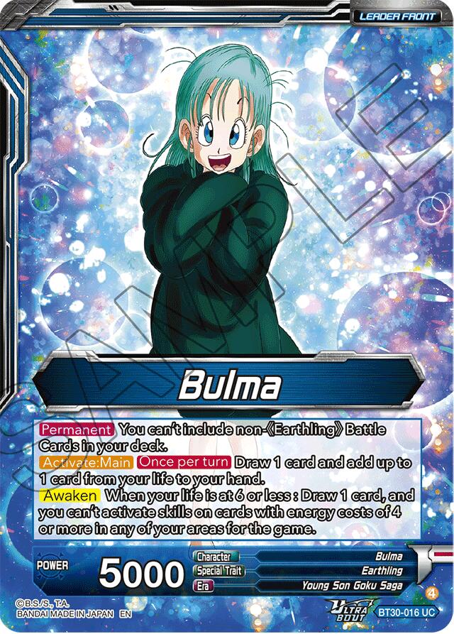 Bulma // Bulma, Adventurous Bunny Girl (SLR) (BT30-016) [Three Glorious Fighters] | Devastation Store