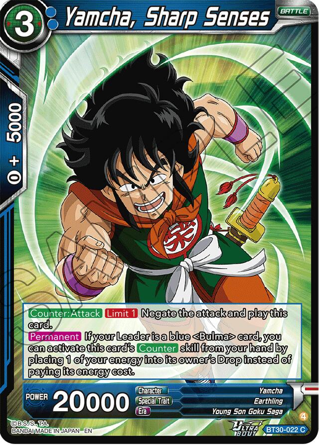 Yamcha, Sharp Senses (BT30-022) [Three Glorious Fighters] | Devastation Store
