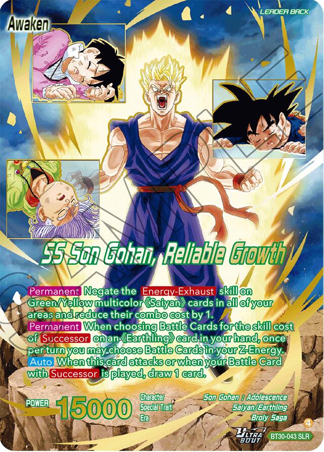 Son Gohan // SS Son Gohan, Reliable Growth (SLR) (BT30-043) [Three Glorious Fighters] | Devastation Store