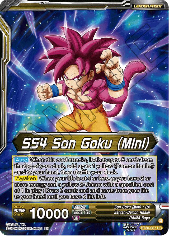 SS4 Son Goku (Mini) // SS4 Son Goku, Apex Evolution (SLR) (BT30-067) [Three Glorious Fighters] | Devastation Store
