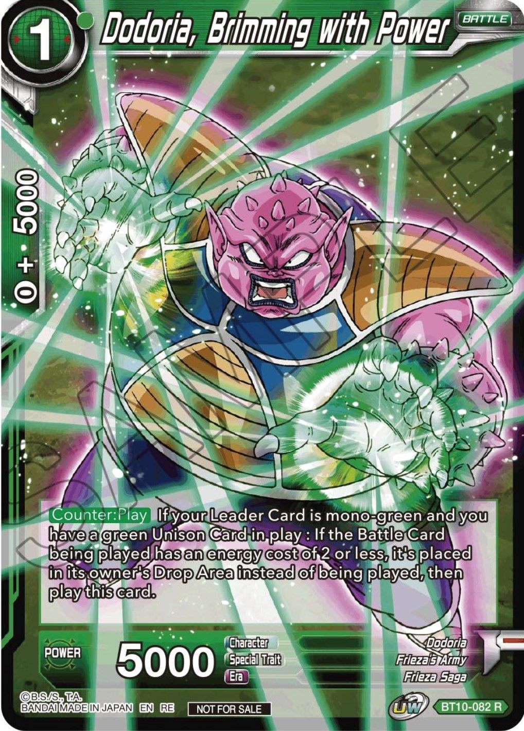 Dodoria, Brimming with Power (Championship Selection Pack 2023 Vol.1) (BT10-082) [Tournament Promotion Cards] | Devastation Store