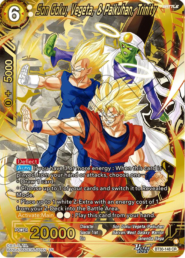 Son Goku, Vegeta, & Paikuhan, Trinity (BT30-148) [Three Glorious Fighters] | Devastation Store
