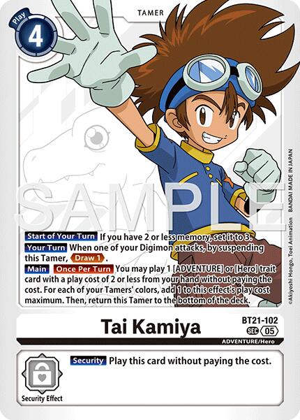 Tai Kamiya [BT21-102] (Reprint) [Advanced Booster Digimon Generation] | Devastation Store