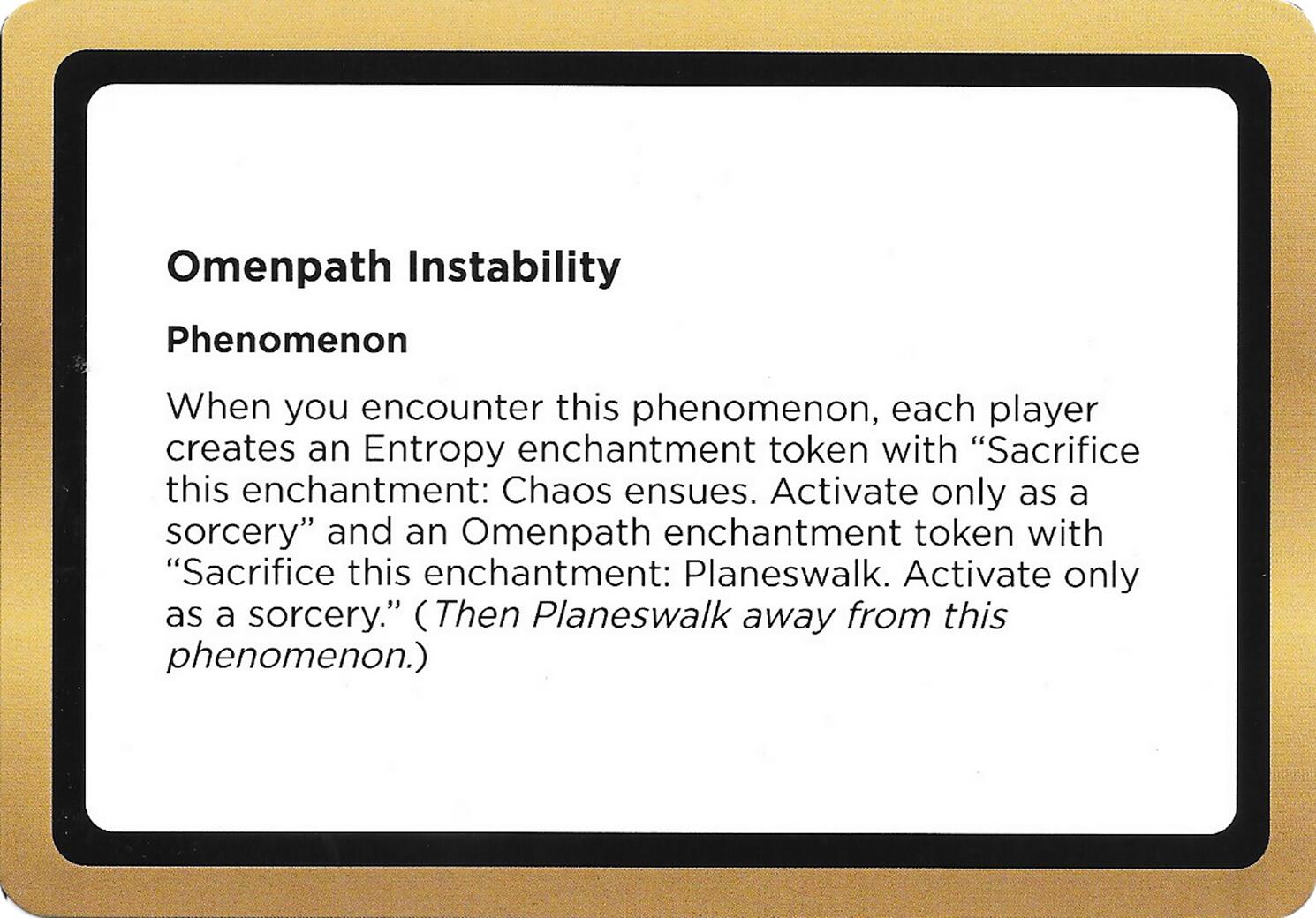 Omenpath Instability (Black Lotus Unknown Planechase) [Oversize Cards] | Devastation Store