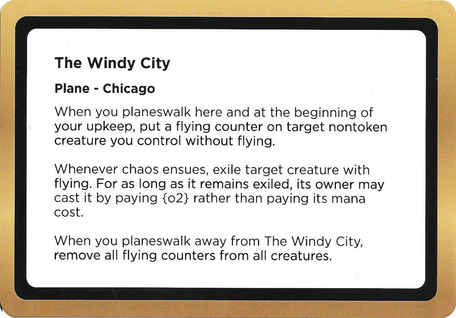 The Windy City (Black Lotus Unknown Planechase) [Oversize Cards] | Devastation Store