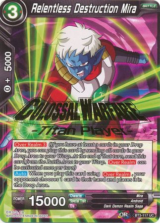 Relentless Destruction Mira (Titan Player Stamped) (BT3-117) [Tournament Promotion Cards] | Devastation Store