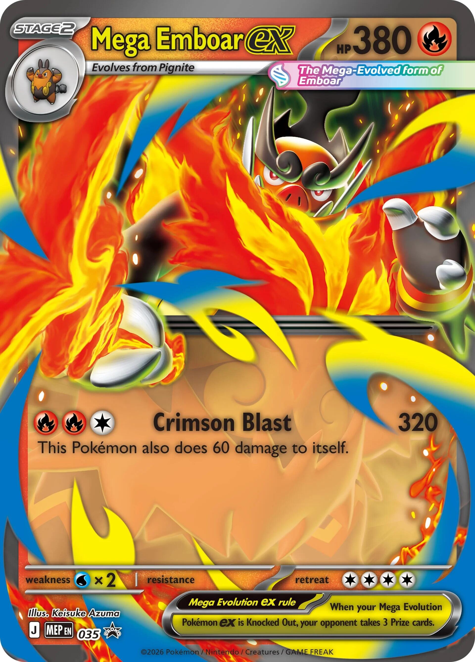 Mega Emboar ex (035) (Jumbo) [Mega Evolution Promo] | Devastation Store