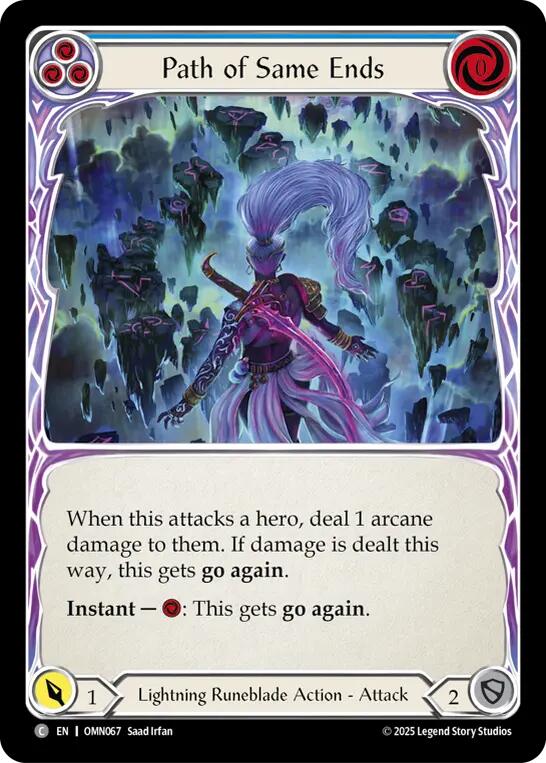 Path of Same Ends (Blue) [OMN067] (Omens of the Third Age)  Rainbow Foil | Devastation Store