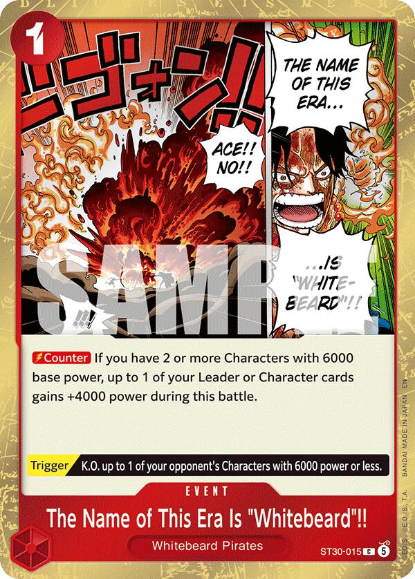 The Name of This Era Is "Whitebeard"!! [Starter Deck EX: Gear 5] | Devastation Store