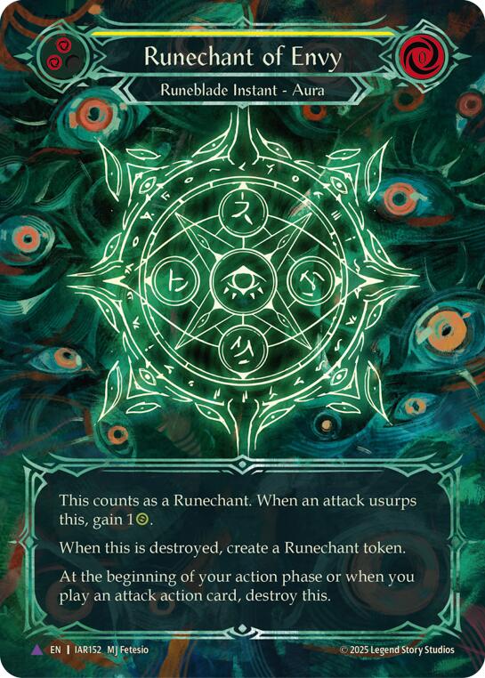 Runechant of Envy (Yellow) (Marvel) [IAR152-MV] (Omens of the Third Age)  Cold Foil | Devastation Store