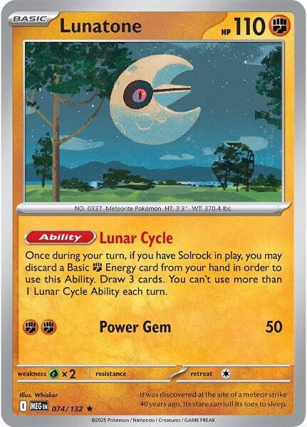 Lunatone (074/132) (Non-Holo) [Mega Evolution: Base Set] | Devastation Store