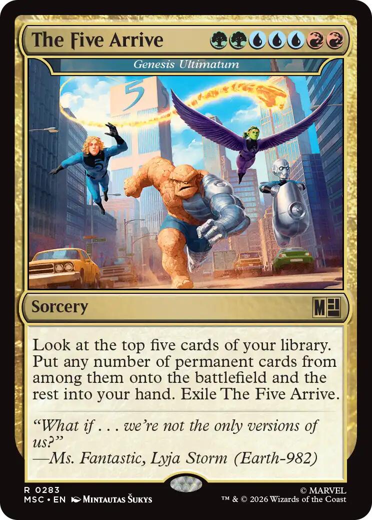 The Five Arrive - Genesis Ultimatum (Surge Foil) [Marvel Super Heroes Commander] | Devastation Store