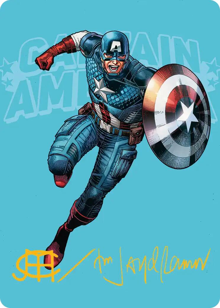 Captain America, Super-Soldier Art Card (Gold-Stamped Signature) [Marvel Super Heroes Art Series] | Devastation Store