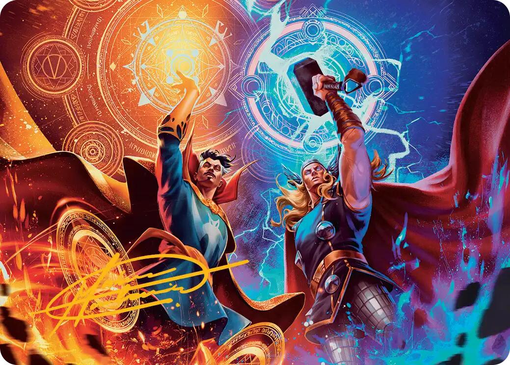 We Say Thee Nay! Art Card (Gold-Stamped Signature) [Marvel Super Heroes Art Series] | Devastation Store