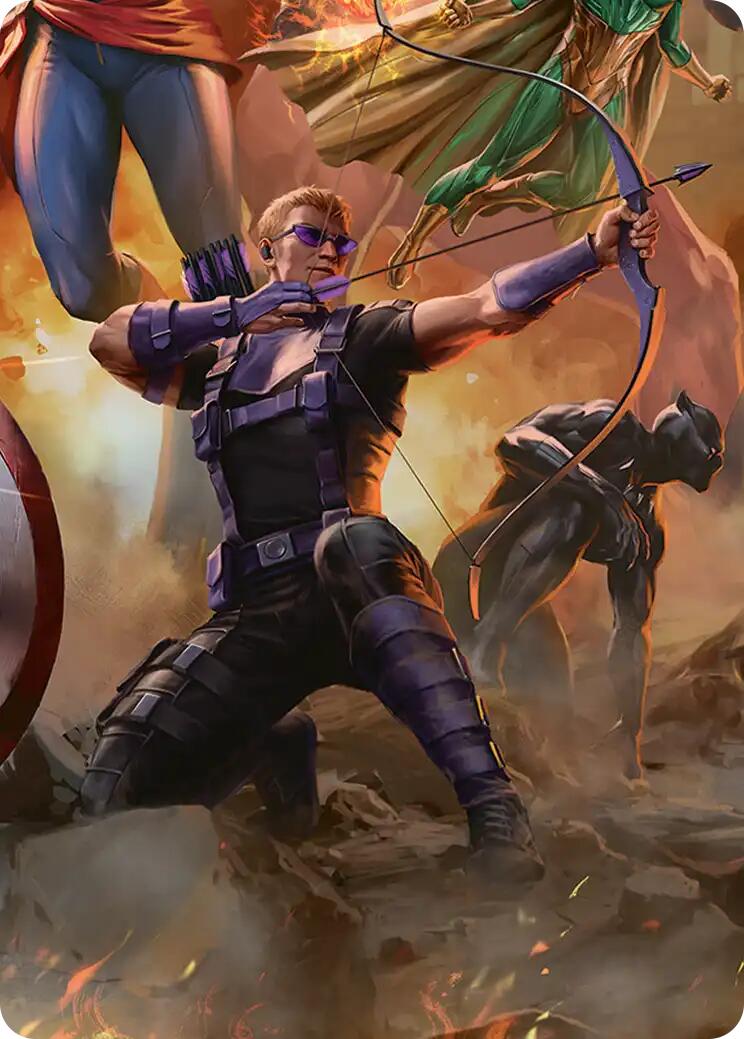 Hawkeye, Trick Shot Art Card [Marvel Super Heroes Art Series] | Devastation Store