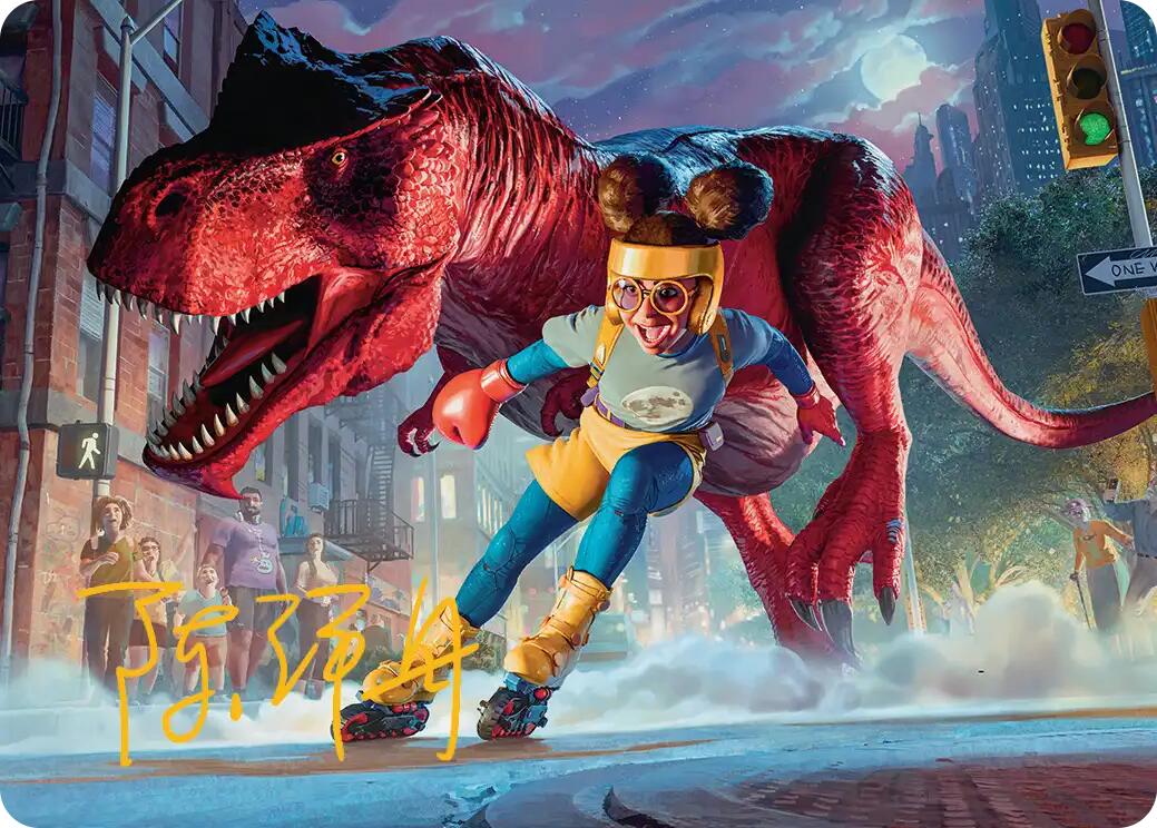 Moon Girl and Devil Dinosaur Art Card (Gold-Stamped Signature) [Marvel Super Heroes Art Series] | Devastation Store