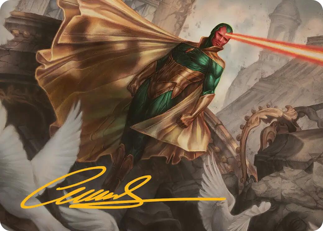 The Vision Art Card (Gold-Stamped Signature) [Marvel Super Heroes Art Series] | Devastation Store