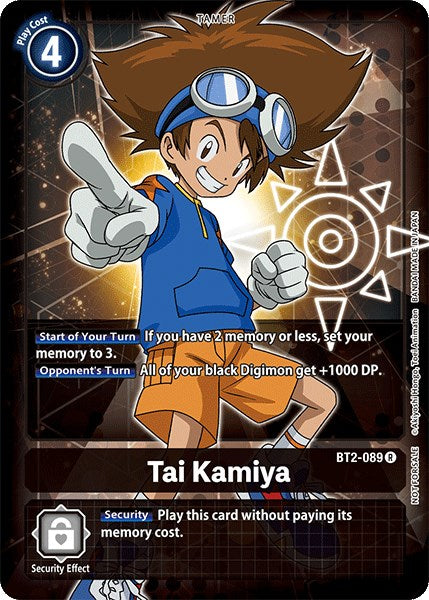 Tai Kamiya [BT2-089] (Official Tournament Pack Vol.3) [Release Special Booster Promos] | Devastation Store