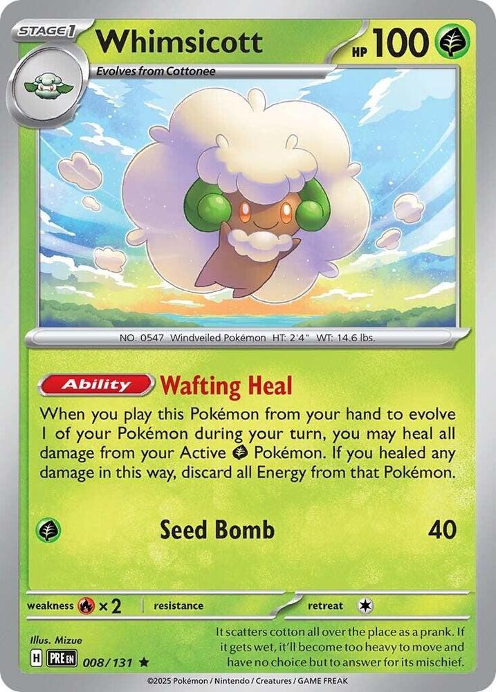 Whimsicott (008/131) [Scarlet & Violet: Prismatic Evolutions] | Devastation Store