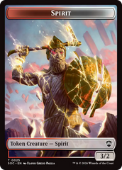 Spirit (0025) // Copy Double-Sided Token [Secrets of Strixhaven Commander Tokens] | Devastation Store