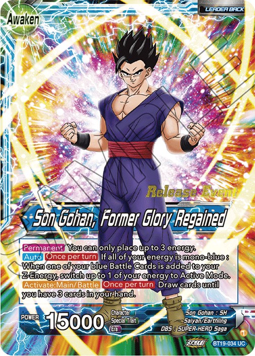 Son Gohan // Son Gohan, Former Glory Regained (Fighter's Ambition Holiday Pack) (BT19-034) [Tournament Promotion Cards] | Devastation Store