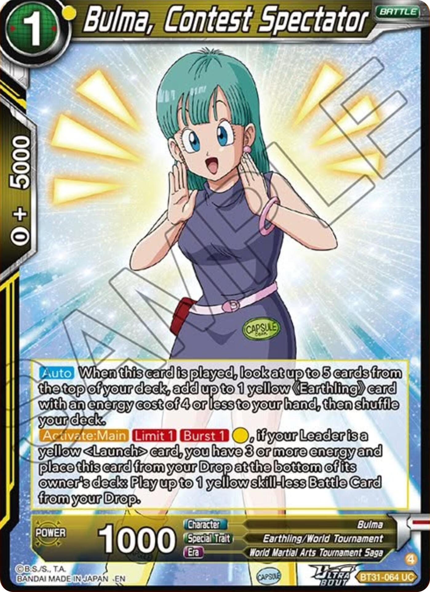 Bulma, Contest Spectator (BT31-064) [Impact Beyond Dimensions] | Devastation Store
