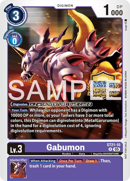 Gabumon [ST21-10] (World Championship 26–27 Regionals Season 2) [Starter Deck: Hero of Hope] | Devastation Store