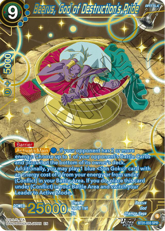 Beerus, God of Destruction's Pride (SPR) (BT31-033) [Impact Beyond Dimensions] | Devastation Store