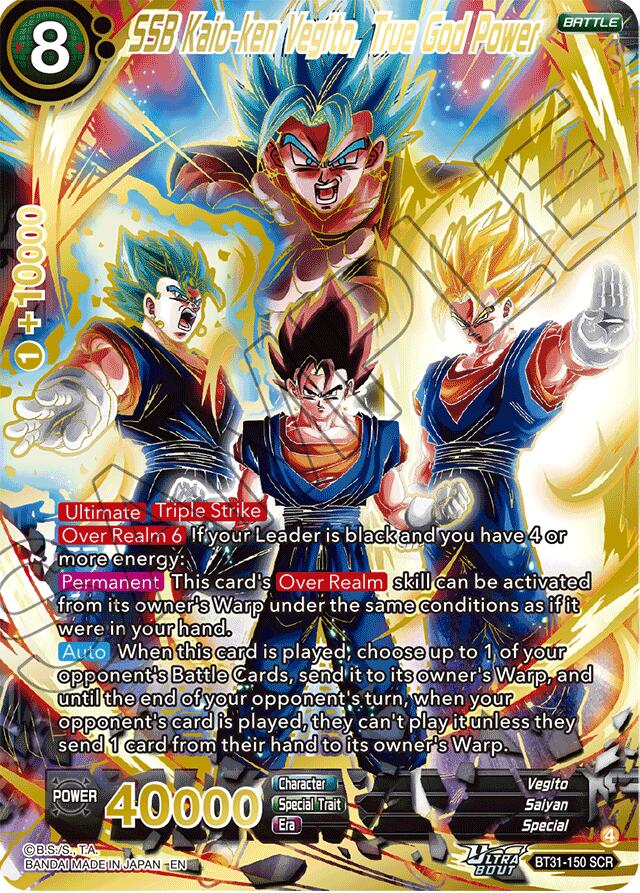 SSB Kaio-ken Vegito, True God Power (SCR) (BT31-150) [Impact Beyond Dimensions] | Devastation Store