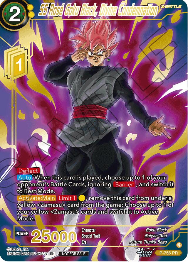 SS Rose Goku Black, Divine Condemnation (Gold Stamped) (P-756) [Promotion Cards] | Devastation Store