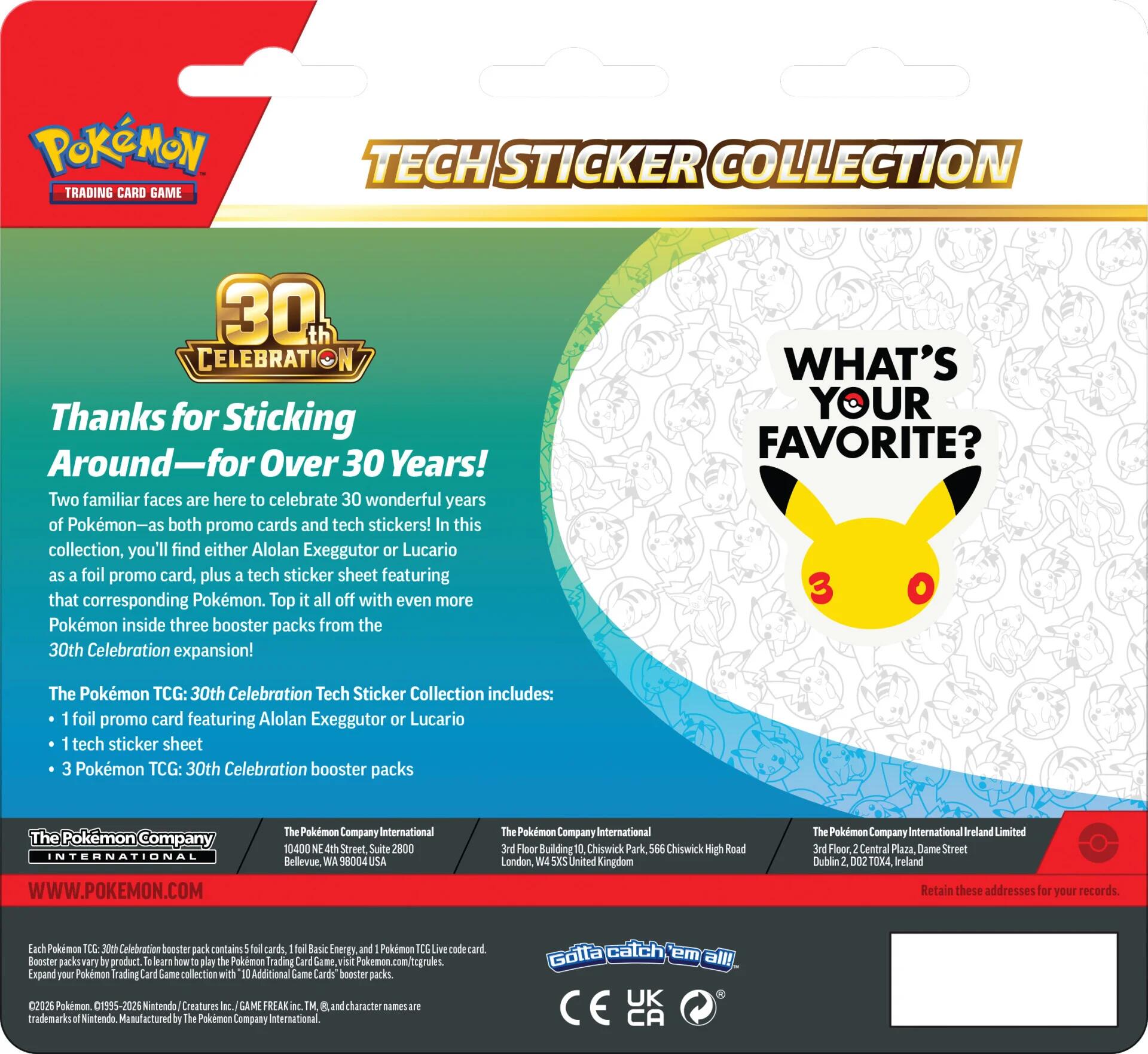 30th Celebration Tech Sticker Collection [Alolan Exeggutor] | Devastation Store