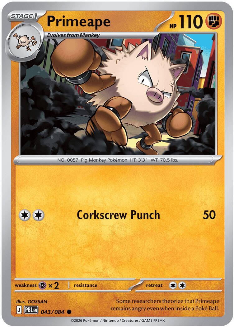 Primeape (043/084) [Mega Evolution: Pitch Black] | Devastation Store