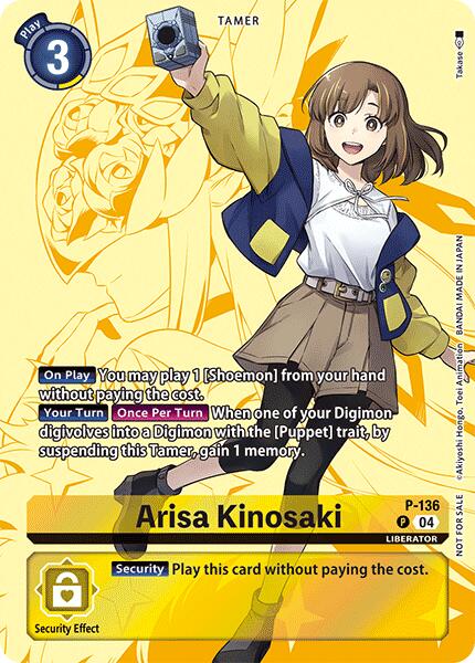 Arisa Kinosaki [P-136] (Digimon Liberator D-Storage Set) [Promotional Cards] | Devastation Store