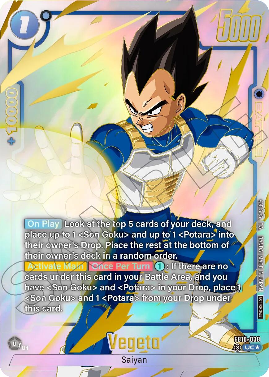 Vegeta (FB10-038) (Limited Pack 26-27 WAVE2) [Fusion World Tournament Cards] | Devastation Store