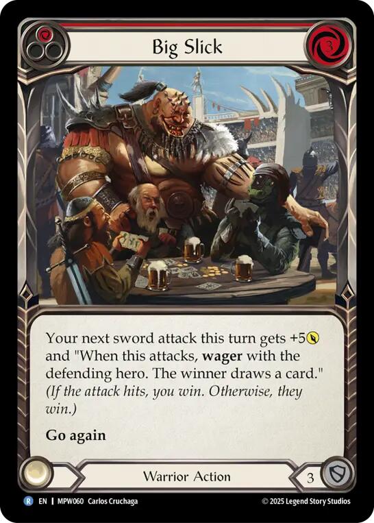 Big Slick (Red) [MPW060] (Mastery Pack Warrior)  Rainbow Foil | Devastation Store