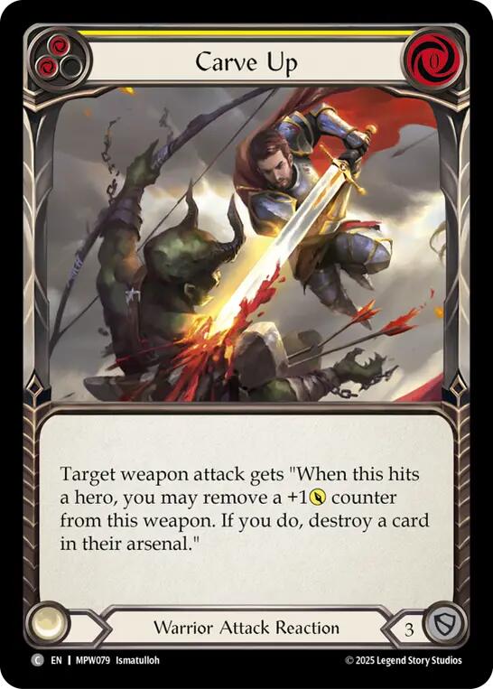 Carve Up (Yellow) [MPW079] (Mastery Pack Warrior)  Rainbow Foil | Devastation Store