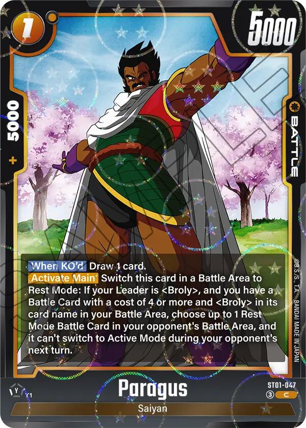 Paragus (Dragon Ball Pattern) [Story Booster 01] | Devastation Store