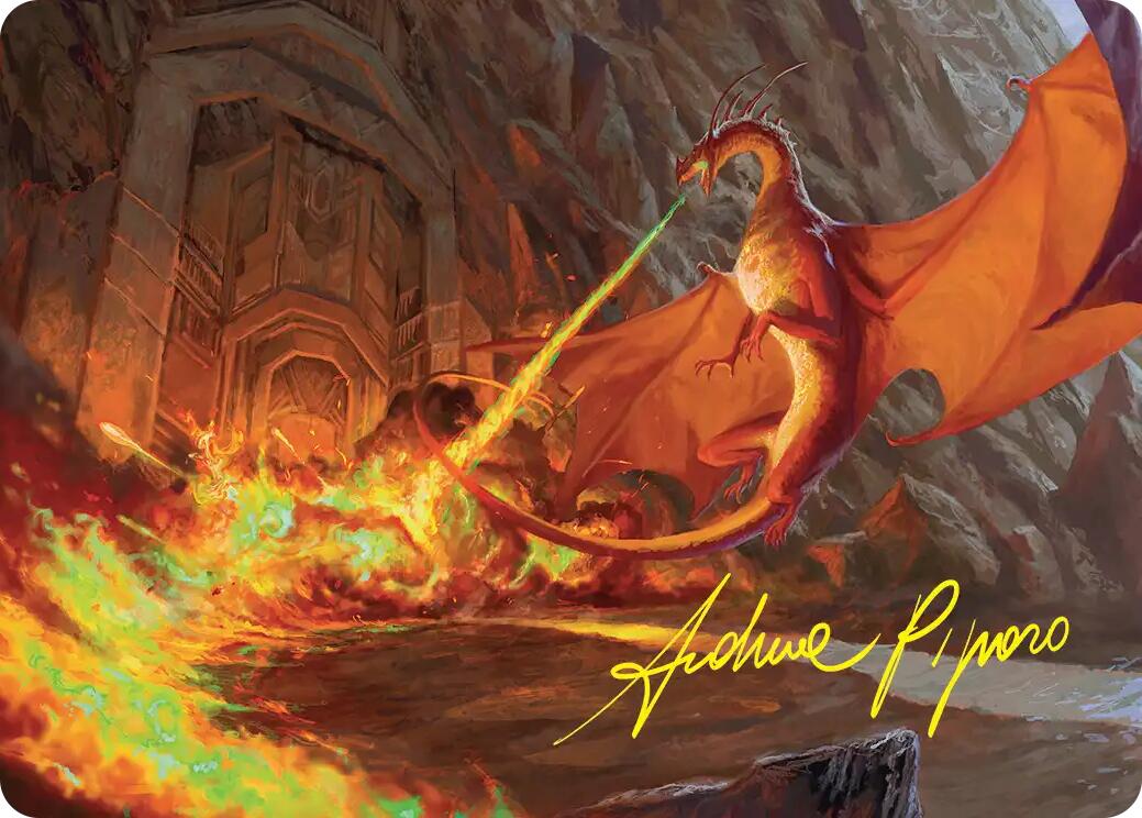 Smaug's Fury Art Card (Gold-Stamped Signature) [The Hobbit Art Series] | Devastation Store