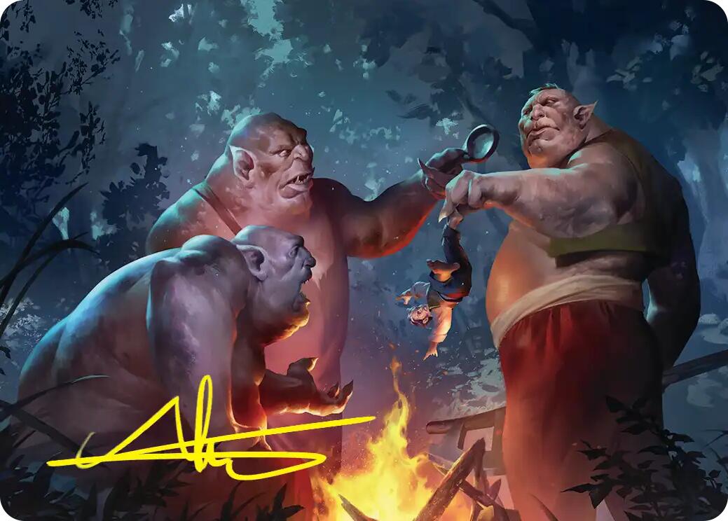 Tom, Bert, and William Art Card (Gold-Stamped Signature) [The Hobbit Art Series] | Devastation Store