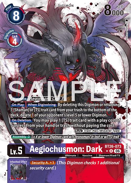 Aegiochusmon: Dark [BT26-073] (Alternate Art) [Timeless Bonds] | Devastation Store
