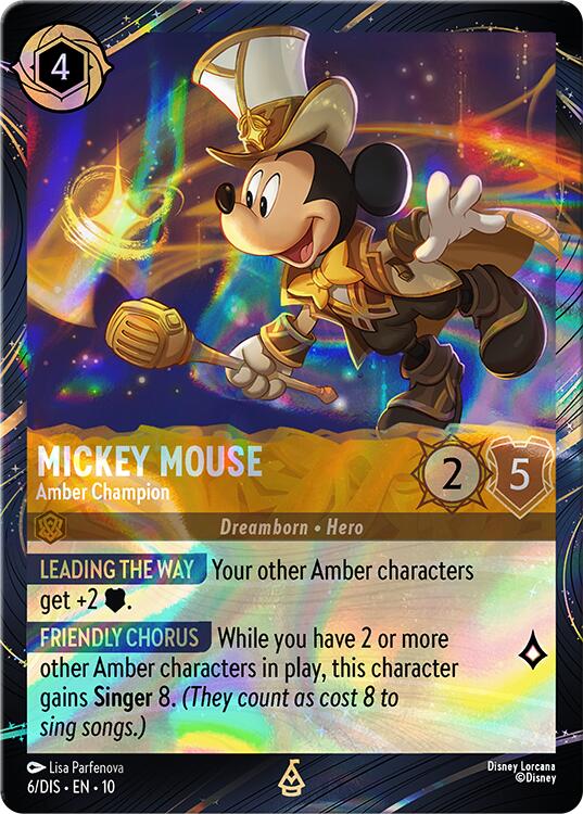 Mickey Mouse - Amber Champion (6) [Promo Cards] | Devastation Store