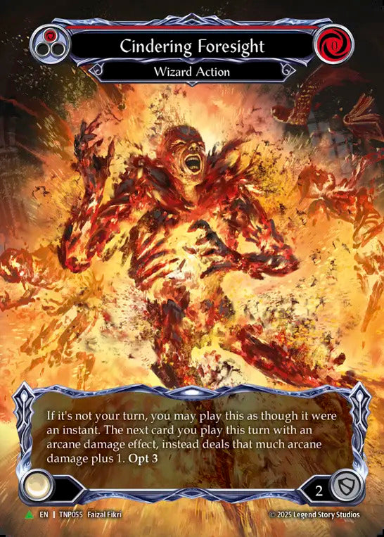 Cindering Foresight (Red) [TNP055] (Promo)  Cold Foil | Devastation Store