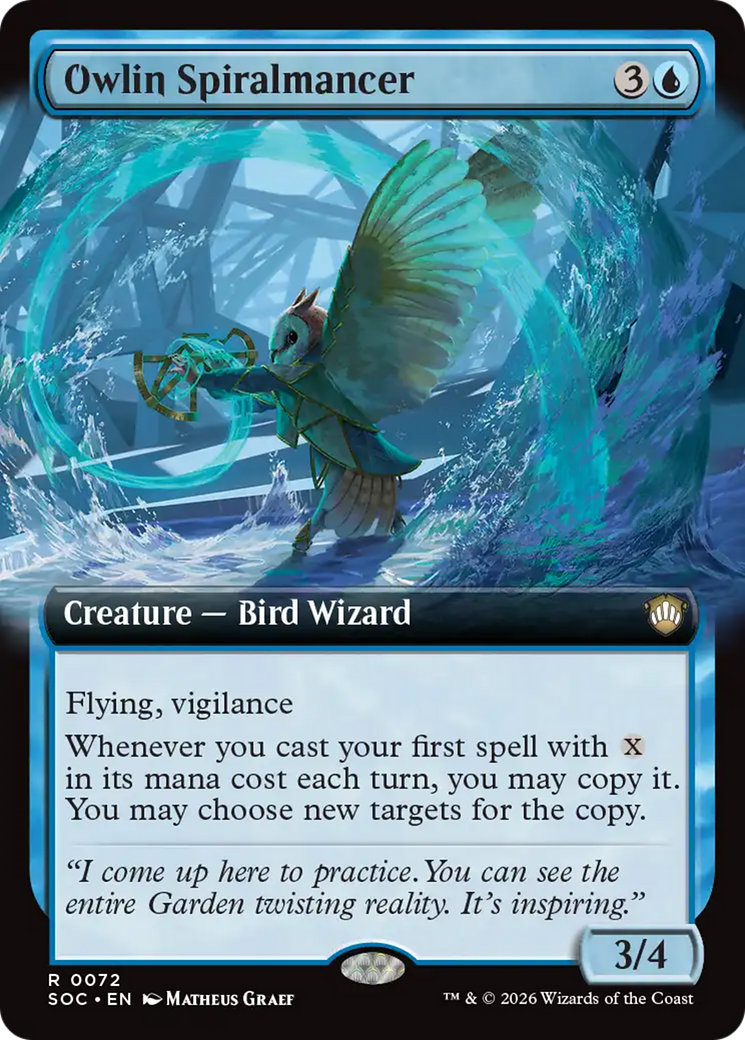 Owlin Spiralmancer (Extended Art) [Secrets of Strixhaven Commander] | Devastation Store