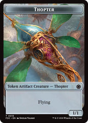 Thopter // Phyrexian Germ Double-Sided Token [Foundations Commander Tokens] | Devastation Store