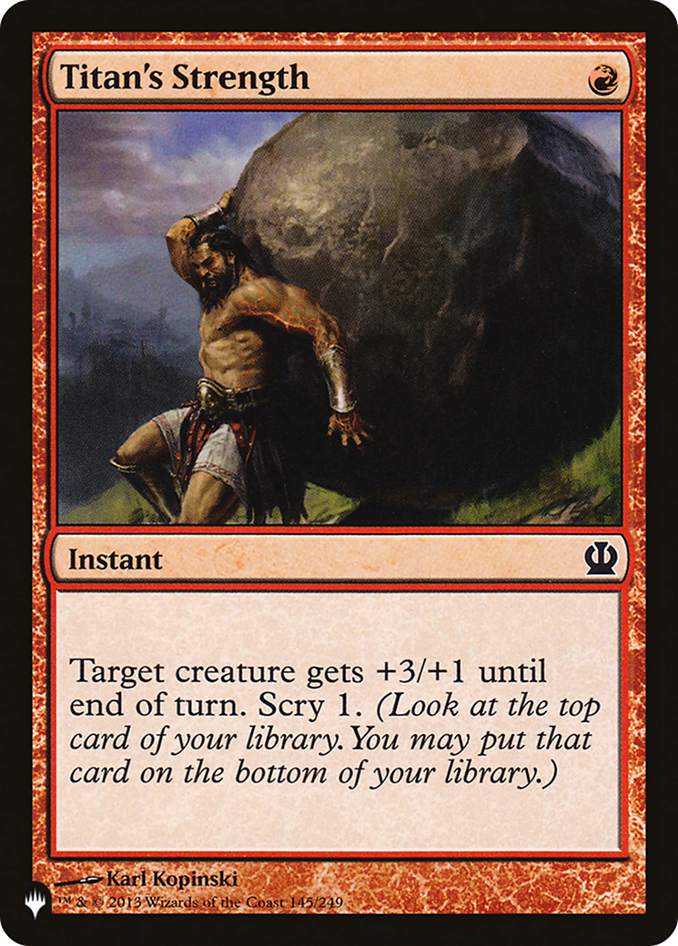 Titan's Strength [The List Reprints] | Devastation Store