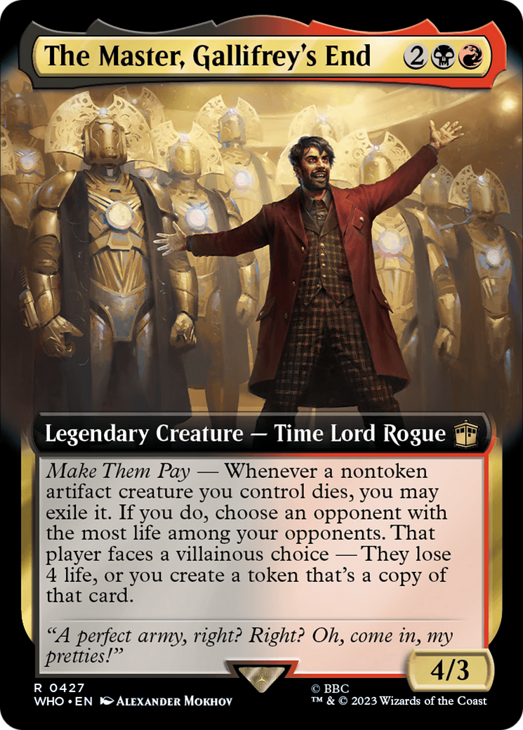 The Master, Gallifrey's End (Extended Art) [Doctor Who] | Devastation Store