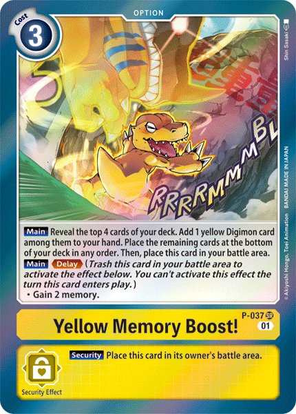 Yellow Memory Boost! [P-037] [Promotional Cards] | Devastation Store