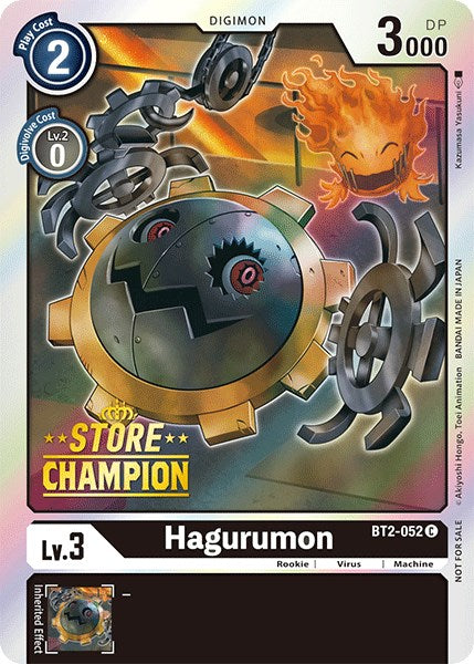 Hagurumon [BT2-052] (Store Champion) [Release Special Booster Promos] | Devastation Store