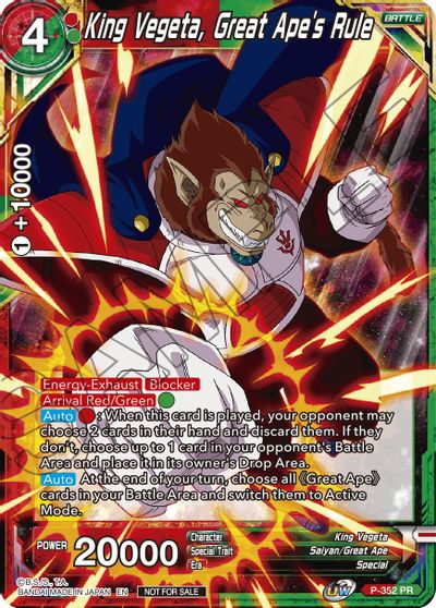 King Vegeta, Great Ape's Rule (P-352) [Tournament Promotion Cards] | Devastation Store
