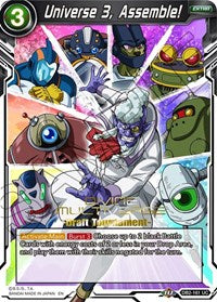 Universe 3, Assemble! (Divine Multiverse Draft Tournament) (DB2-161) [Tournament Promotion Cards] | Devastation Store